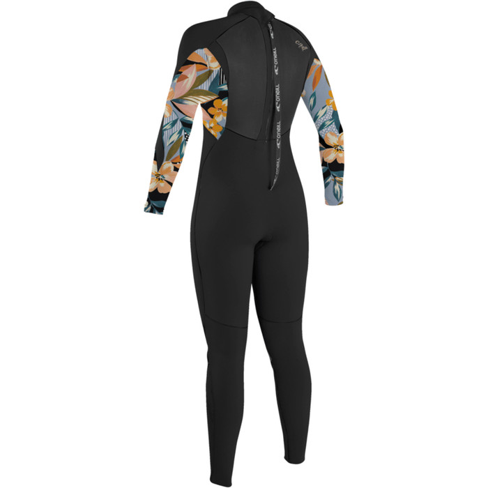 2024 O'Neill Womens Epic 4/3mm Back Zip GBS Wetsuit 4214B - Black / Demiflor